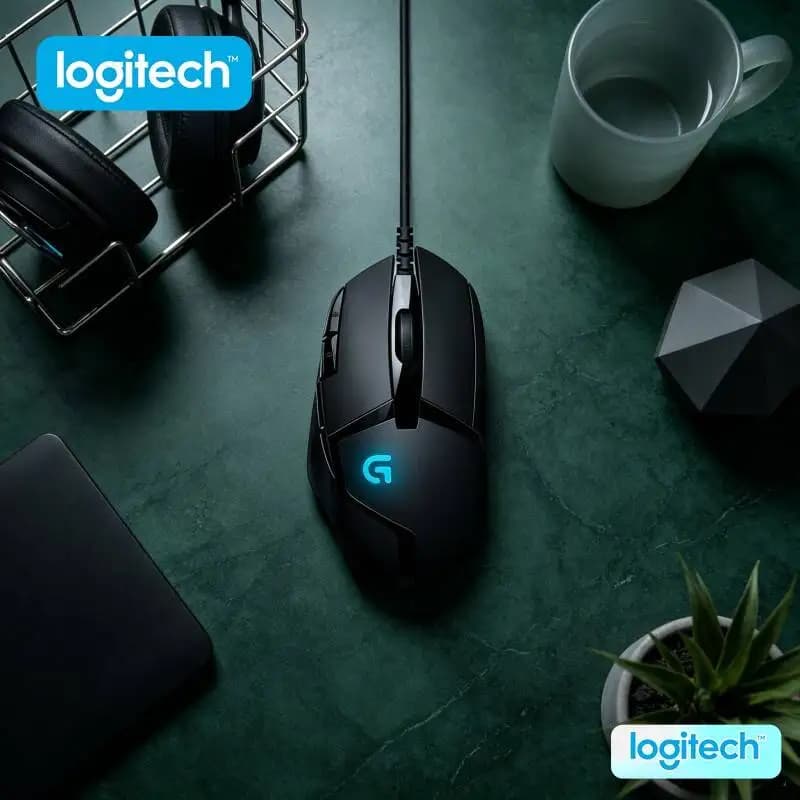 Logitech G402 Wired Mouse Delta Zero Optical Sensor 20M Clicks 4 DPI Modes Anti-Slip for PC Laptop Gaming Use