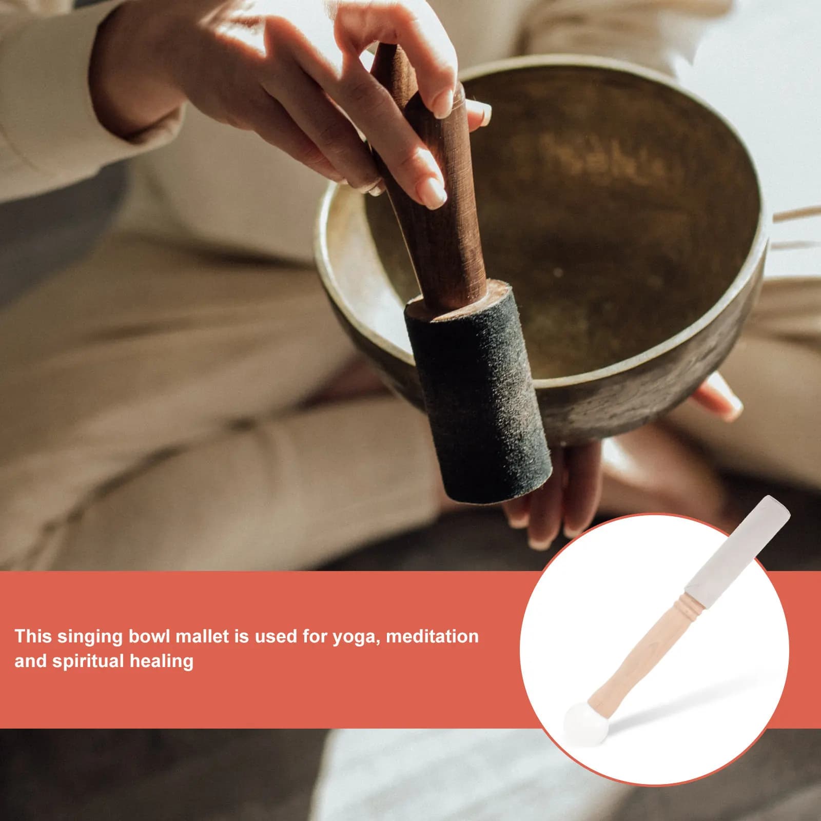 Crystal Singing Bowl Mallet Stick for Sound Healing Meditation Yoga Tibetan Bowl Accessories