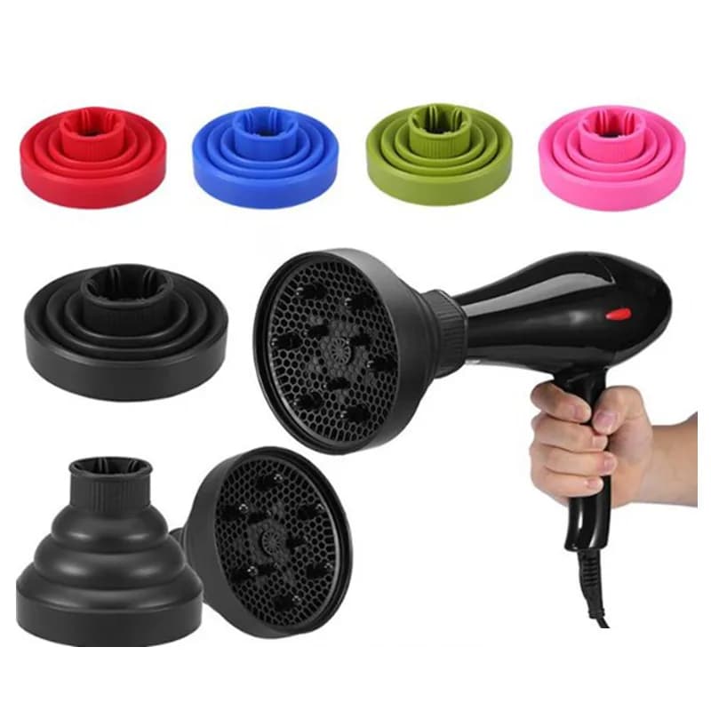 1 pz adatto 4-4.8cm universale Silicone asciugacapelli diffusore copertura Blow asciugacapelli diffusore riccio staccabile bigodino strumento