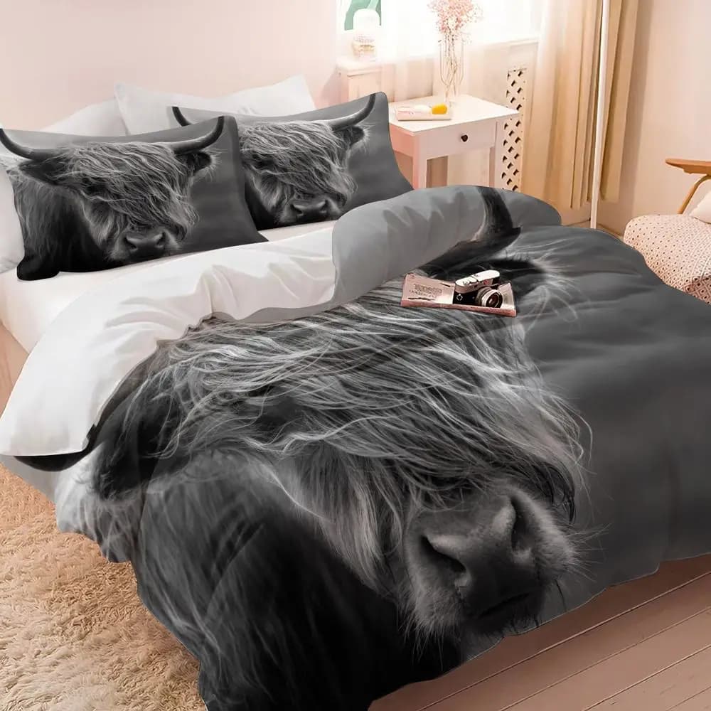 Boho Geometric Print Duvet Cover Set 1 Duvet Cover & 2 Pillowcases Soft Microfiber Bedding Set Modern Bedroom Home Decor