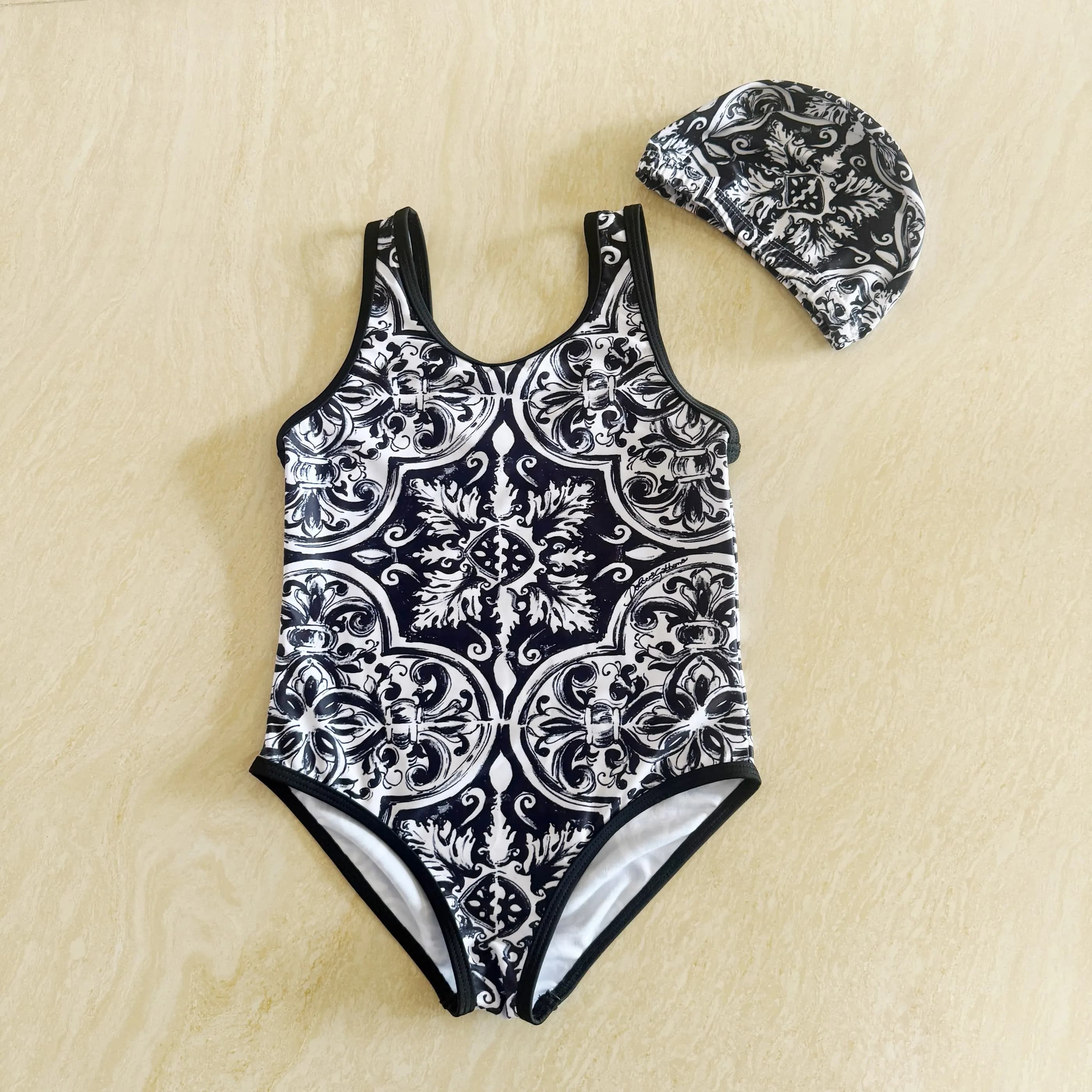 Luxury black full bathroom suit for girl, new style 2026, for spas, for girls from 1 to 12 years old