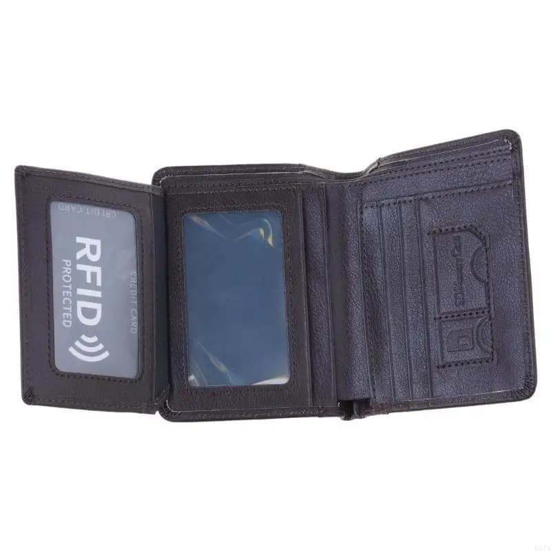 Porta carte credito in pelle con blocco portafoglio RFID Organizzatore carte da viaggio antifurto 547A