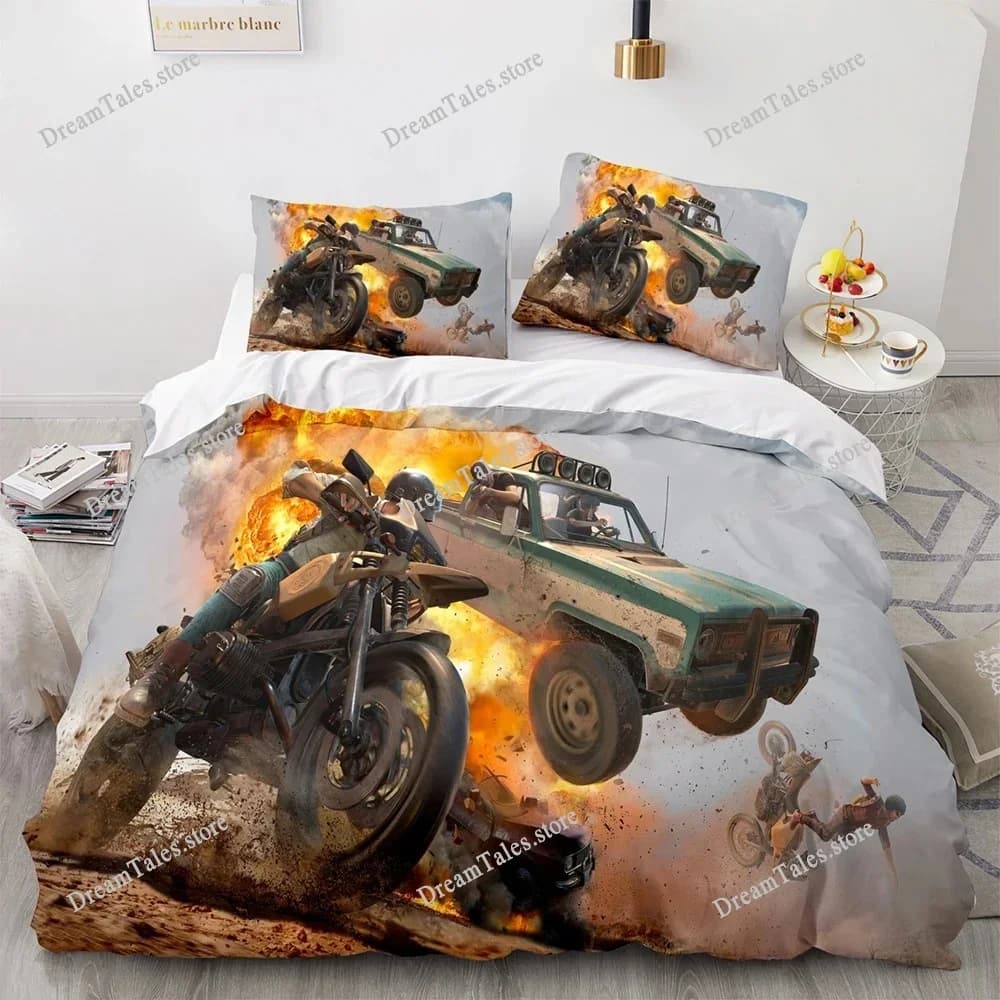 Nuovo Set di Biancheria da Letto PUBG, Singolo, Matrimoniale, Queen, King Size, Set per Camera da Letto Adulti e Bambini, Set Copripiumino con Stampa 3D