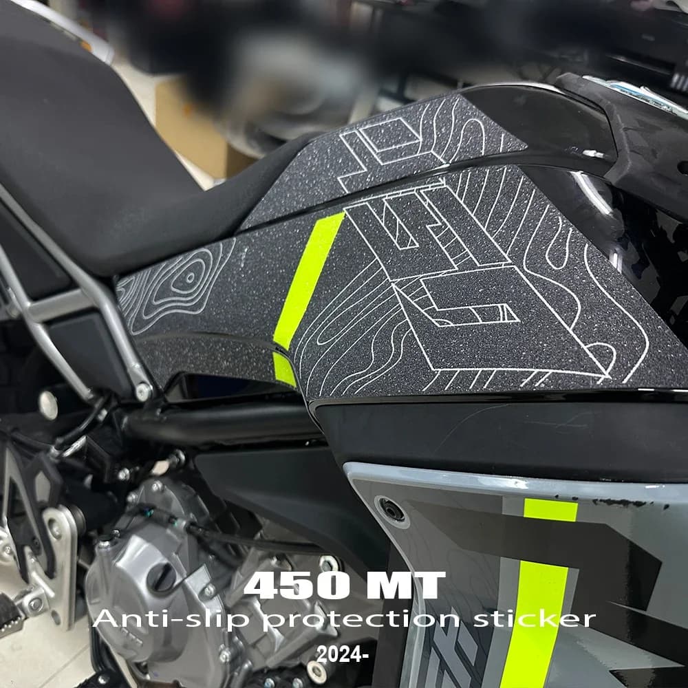 Nuovo Modello 2024 Per CFMOTO 450MT MT450 CF 450 MT Moto Rilievo Del Carro Armato Della Protezione Della Decalcomania Gas Ginocchio Serbatoio Trazione Pad Lato