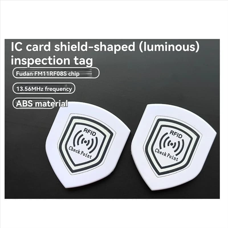 A25P 10 Pz 13.56 Mhz FM11RF08 NFC RFID Punto di Pattuglia Carta Anti-Metallo 70X60mm Scudo Luminoso Tag di Ispezione Per La Sicurezza