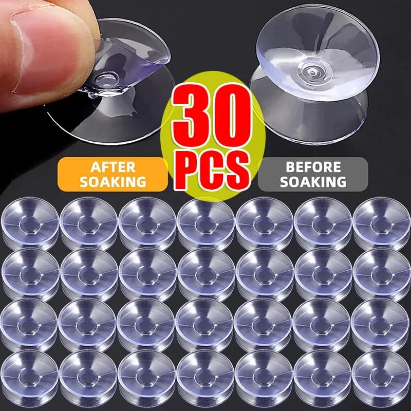 30/1 pz Ventose a doppia faccia Tavoli Mini Trasparente Distanziatore Trasparente Gancio Gancio di Vetro Finestra di Automobile Anti-Slip Ventose Pad