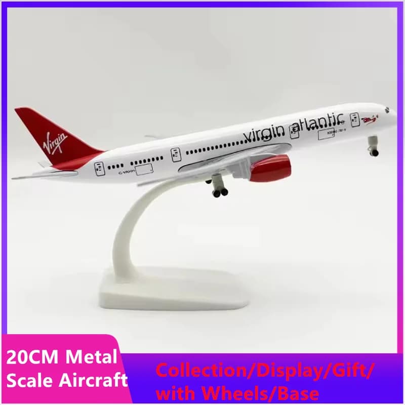 Modello di aereo Scala 1:400 20 cm Vergine Atlantico B787 Airlines Diecast in lega di aeroplani Modello Kit Giocattoli per l'aviazione Aereo per bambini