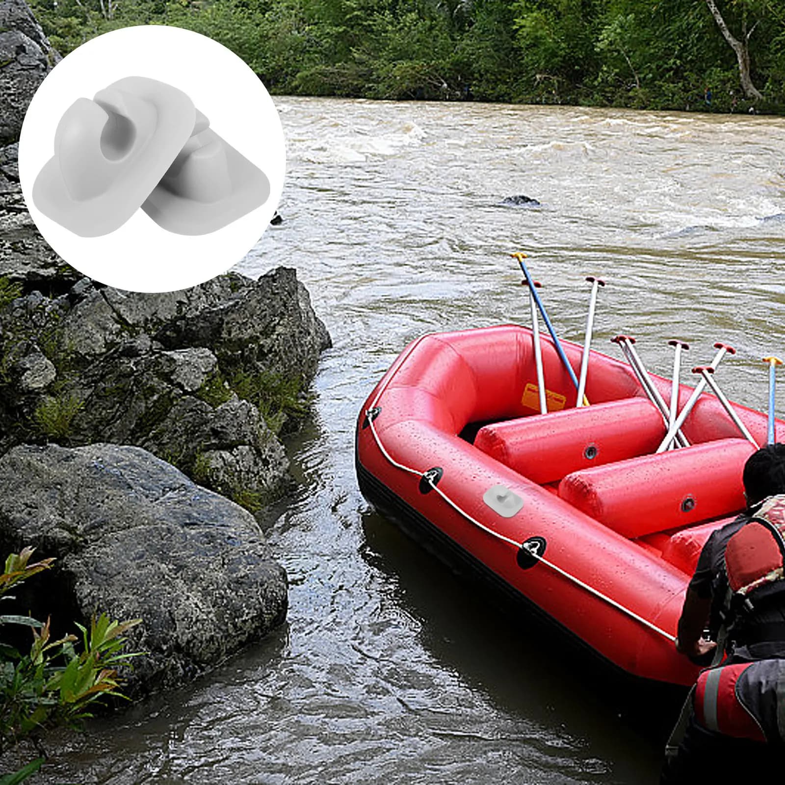 2 Pezzi Supporto Robusto per Pagaia, Clip per Pagaia da Kayak, Base Fissa per Canoe, Accessorio Pratico per Esterni, Ricambio Porta Remi