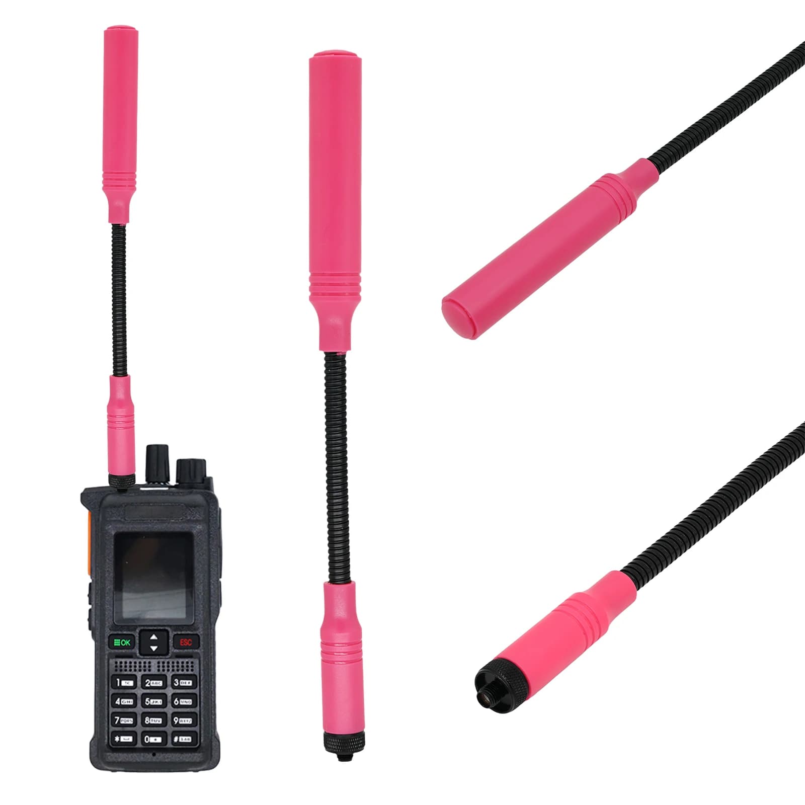 SMA-F Dual Band VHF/UHF Hamstick Antenna for Ham Radio Walkie Talkie Antenna for AT-23G/AT-33G/AT-40G Handheld Two Way Radios