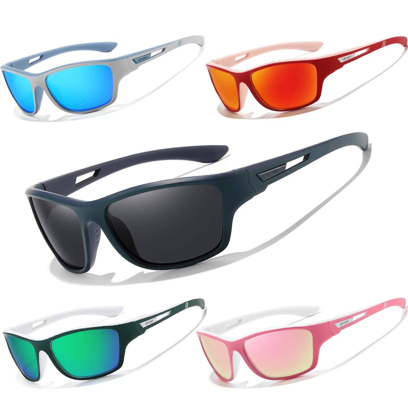 LOISRUBY Lenti lucidanti Occhiali da sole da ciclismo con protezione UV400 per uomo Donna Occhiali da pesca per escursionismo all'aperto