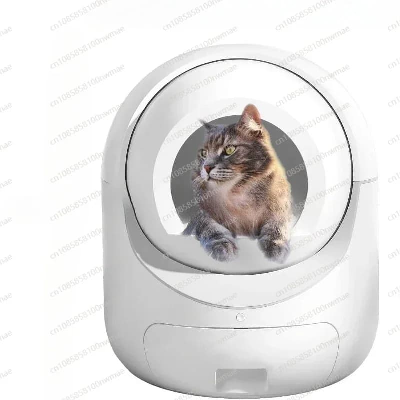 Large Self Cleaning Cat Litter Box, Pretty Automatic Cat Litter Box Robot with APP Control & Safe Alert & Smart Health Monitor