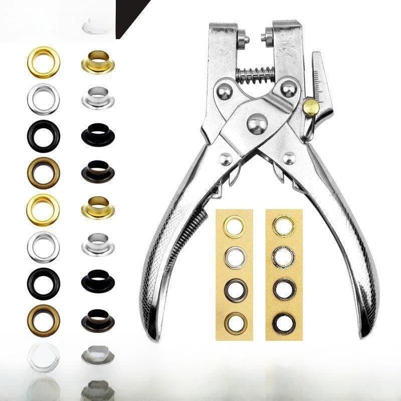 Kit di Strumenti Fai-da-te Artigianali per l'Installazione di Anelli a Cerchio in Tela per Ganci da Scarpe, Cappelli, Espositori, Borse e Articoli da Cucito