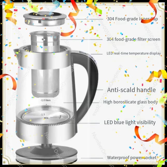 Glass Electric Kettle Intelligent Automatic Power-off Constant Temperature