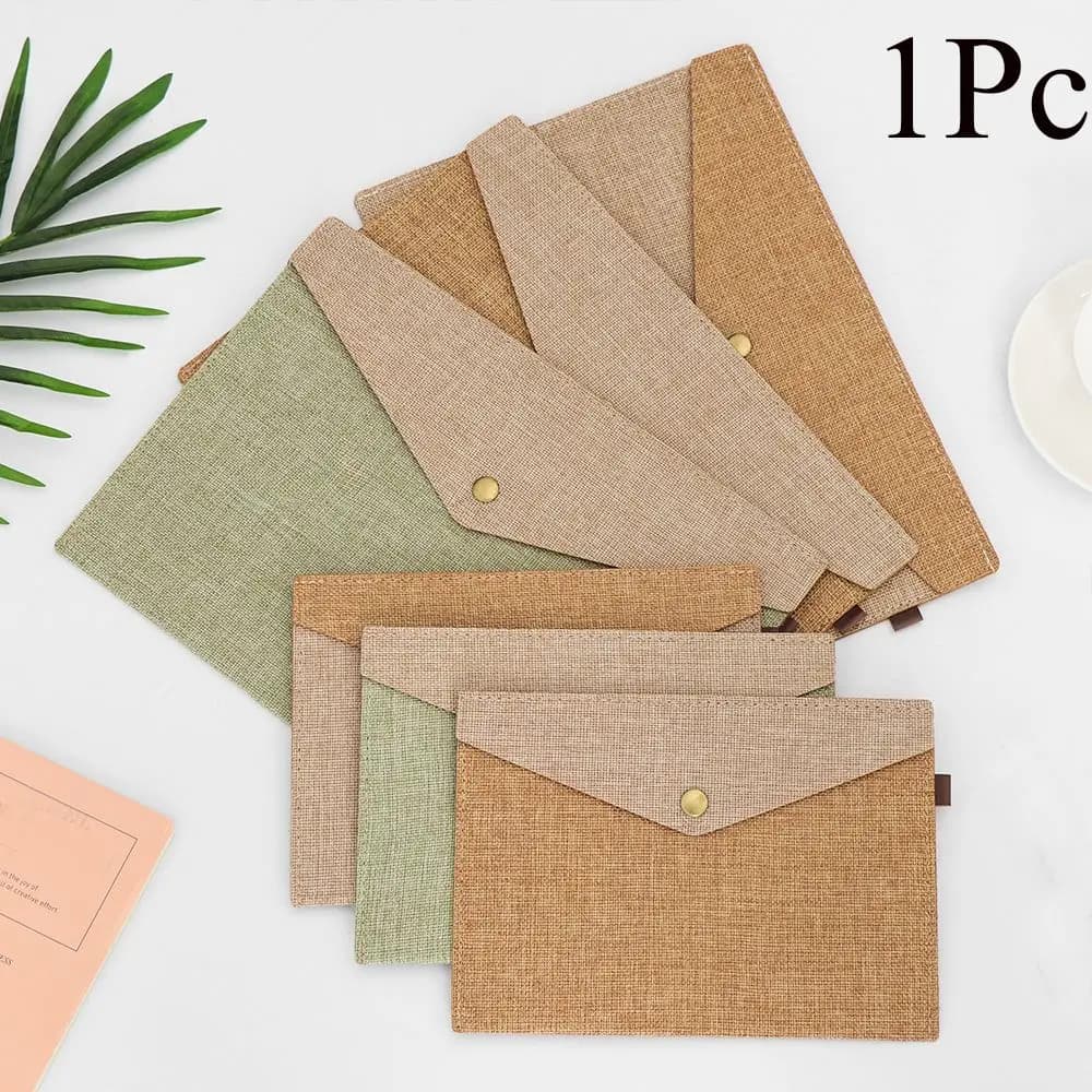 Office Supply Simple Portable Organizer Document Bag Paper Holder Canvas Felt File Briefcase File Folder
