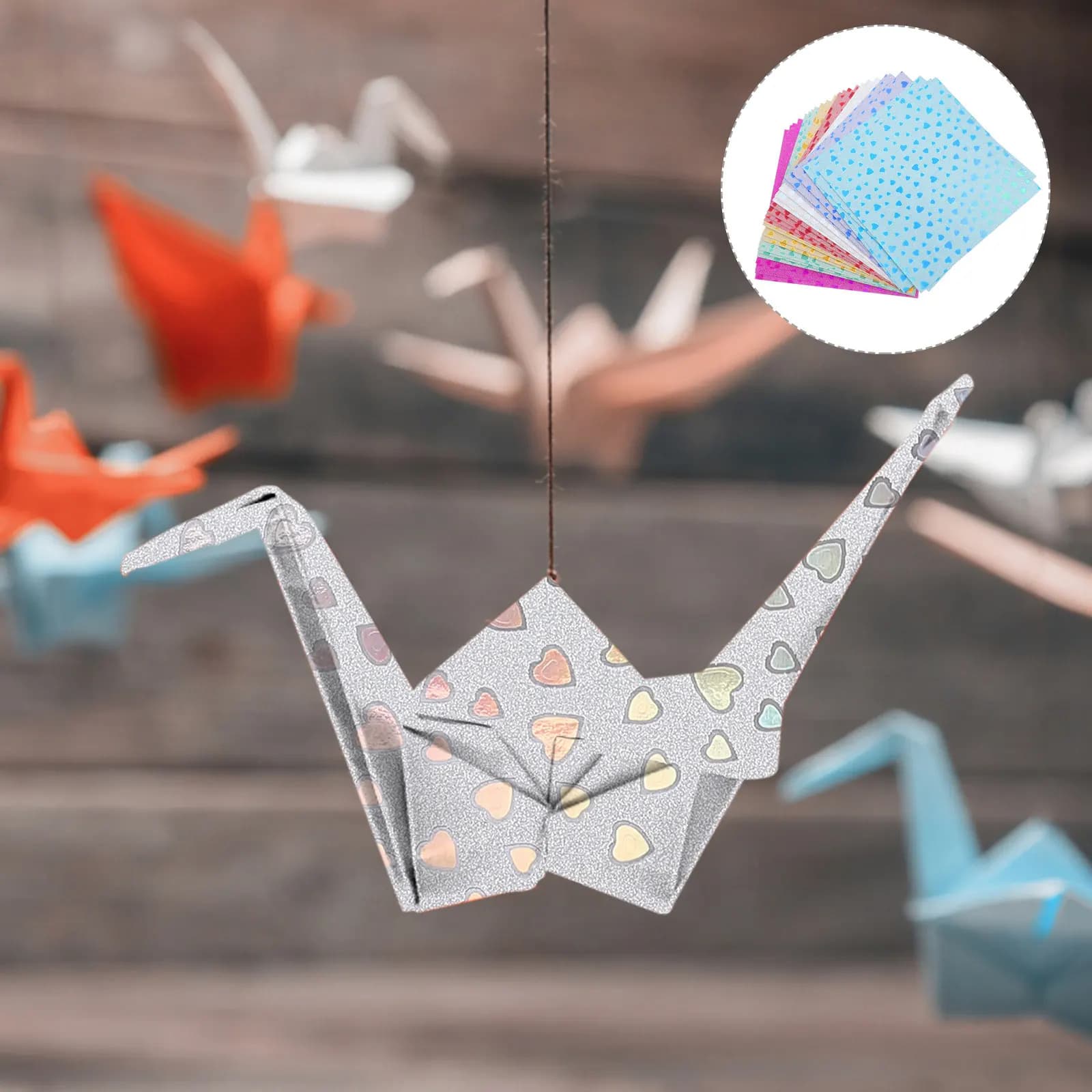 28Pcs Square Iridescent Origami Paper Sheets for Projects Glitter Shiny Folding Paper DIY Room Desk Decoration