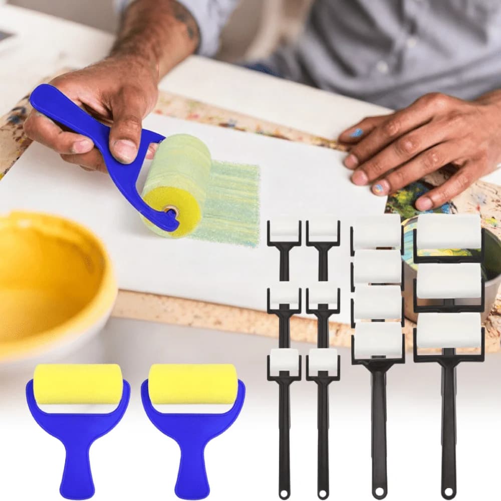 Set di 15 Rulli in Schiuma e Spugna - Rulli Multiuso per Pittura, Impregnazione e Forniture Artistiche