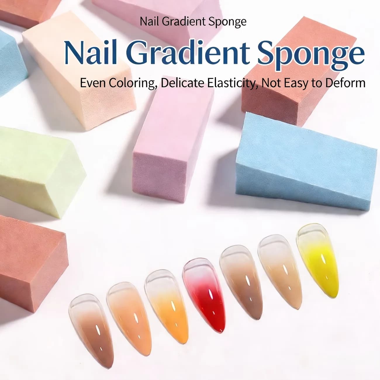 24 triangular sponges for nail care, tool for gradual color fading, for nail polish, glue and dyeing halo diy