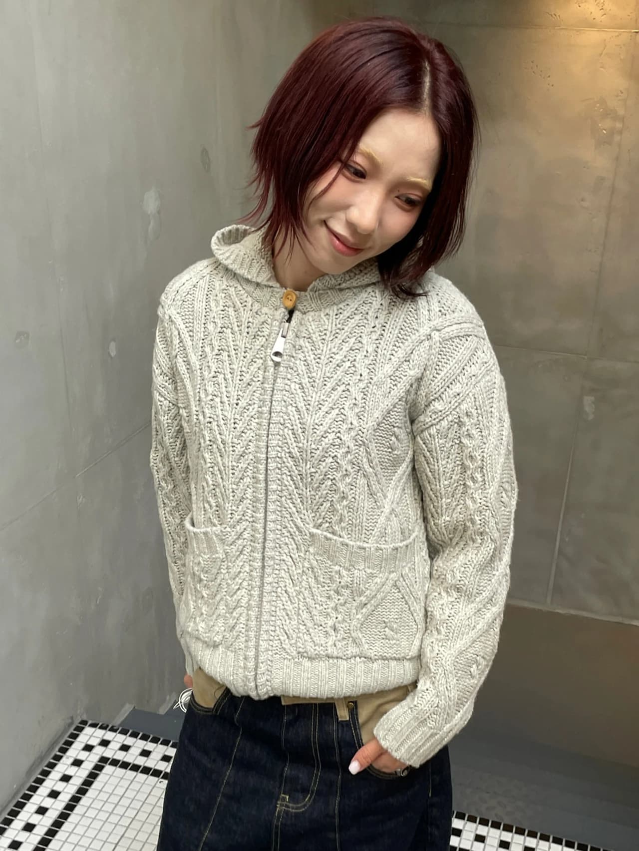 MMBBT Cardigan Originale a Maglia con Cappuccio Aperto, Maglione Invernale da Donna, Nuovo Modello Sottile e Caldo