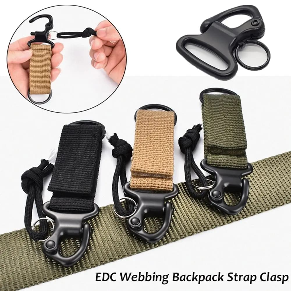 Molle Attaccare Clip da cintura Chiusura EDC Gancio per bottiglia d'acqua Ganci per supporto Cinghie per zaino Moschettone Quickdraw