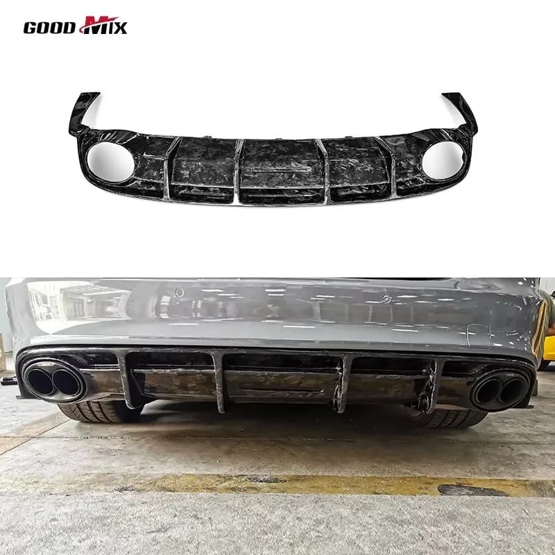 Dry Carbon Fiber Body Kit Rear Diffuser Bumper Lip Spoiler Splitter Aero Part Car Accessories for Audi RS7 C7 2014-2018