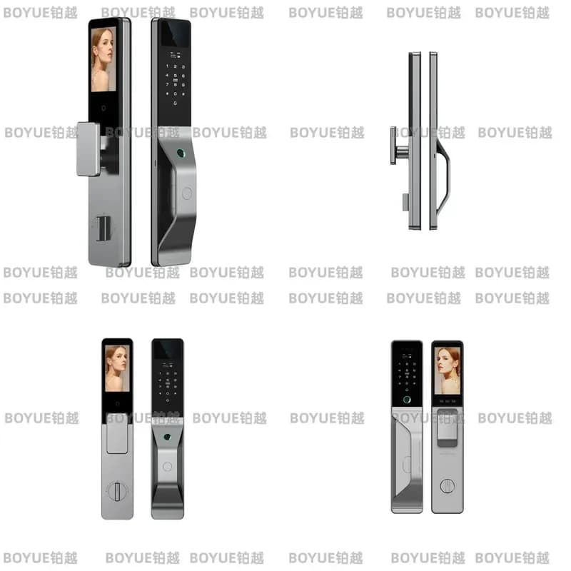 Smart Door Lock with 3D Face Recognition Fingerprint NFC WiFi Electronic Keypad Digital Code Keyless Entry Security System