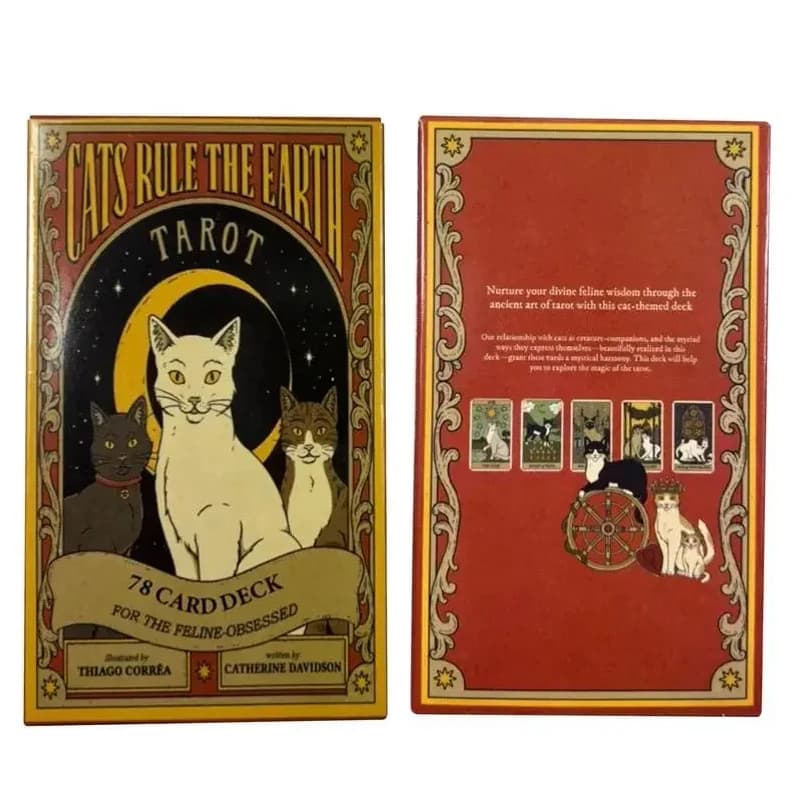 I gatti governano la terra Tarocchi Carte un mazzo da 78 Oracle English Visions Divination Edition Borad Playing Games