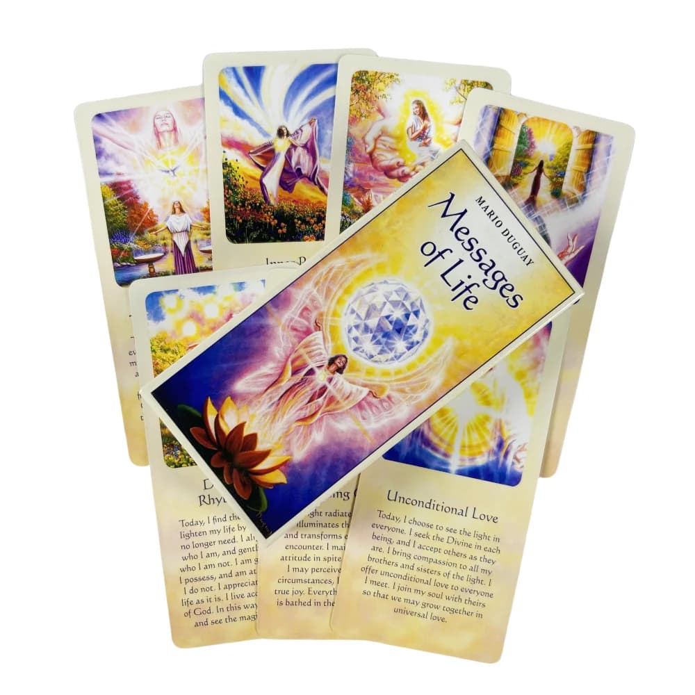 Messaggi della vita Carte Oracle A 54 Visioni inglesi Divinazione Edition Mazzo Borad Giochi Tarocchi per giochi di società