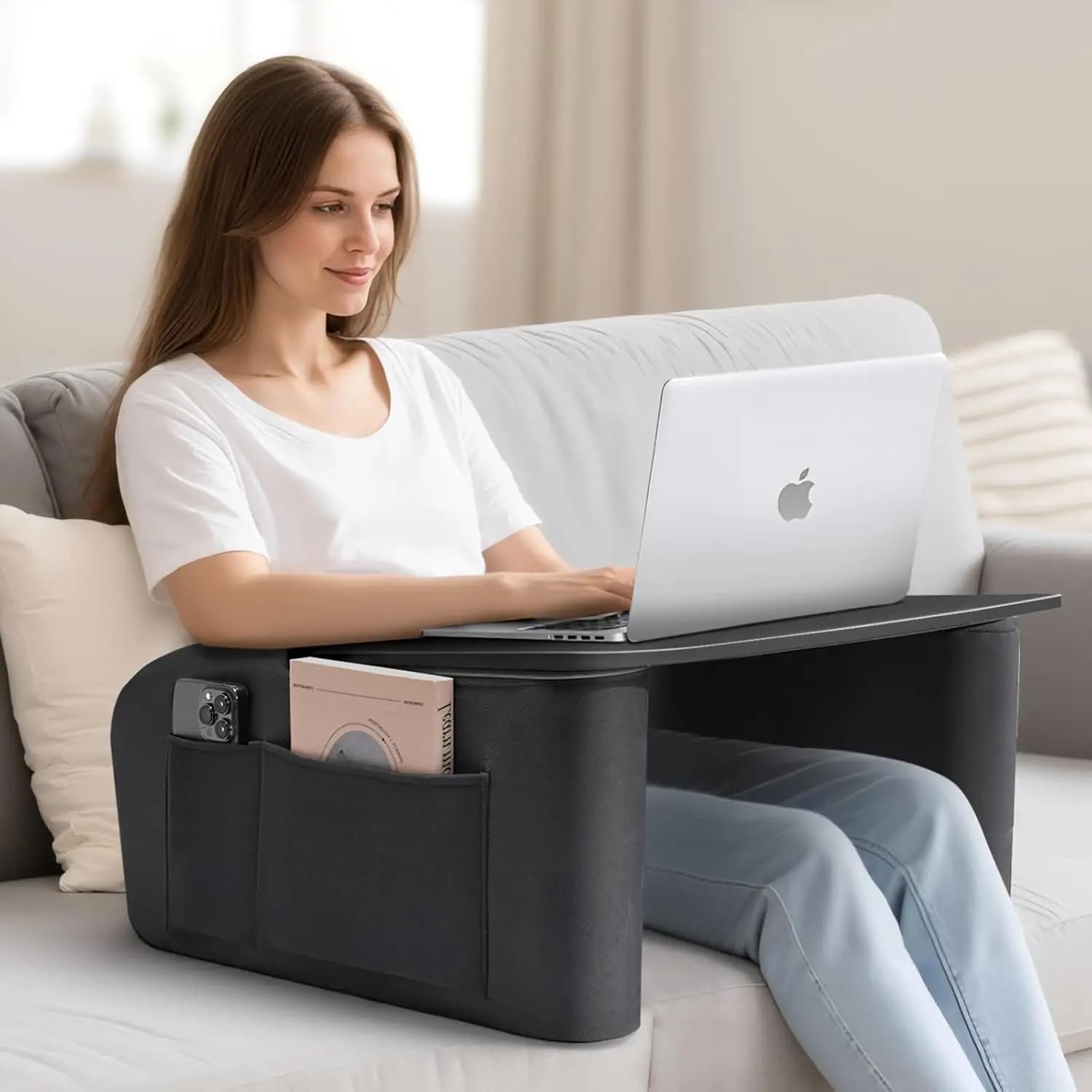 Tavolino Ergonomico con Braccioli per Adulti, Ideale per Letto, Divano, Lavoro a Terra e Gaming