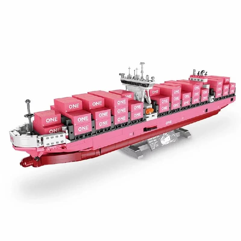 DISPONIBILE 1446 pz. MOC Nave Cargo da Costruire, Blocchi di Costruzione, Modellino Barca Container, Giocattoli per Bambini, Regalo di Natale