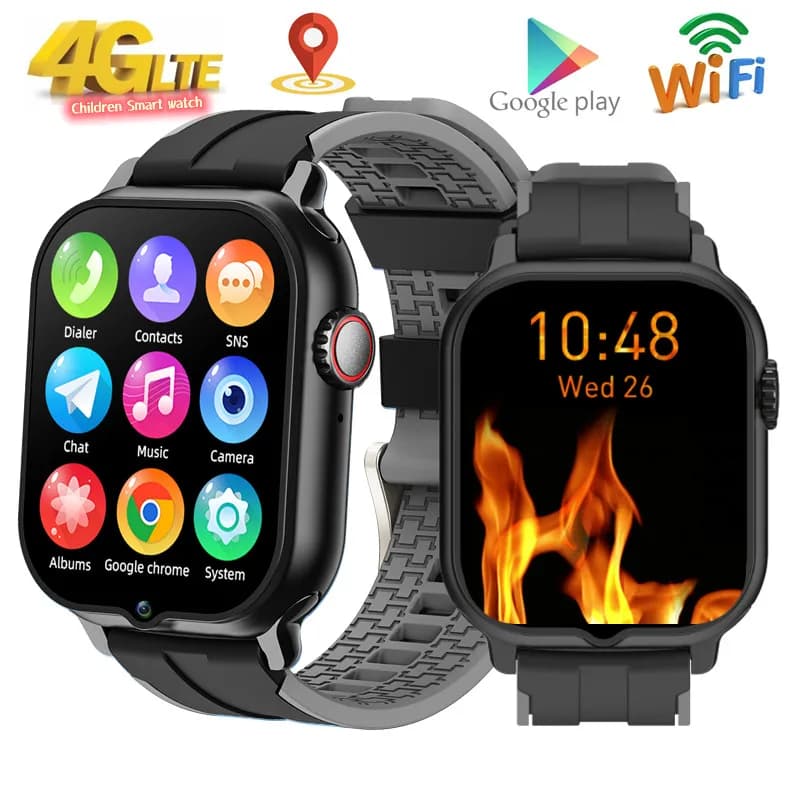 2024 Kids watch Android 9.0 4G Smartwatch kids positioning GPS phone watch Wifi video call function SOS pedometer for girl boy