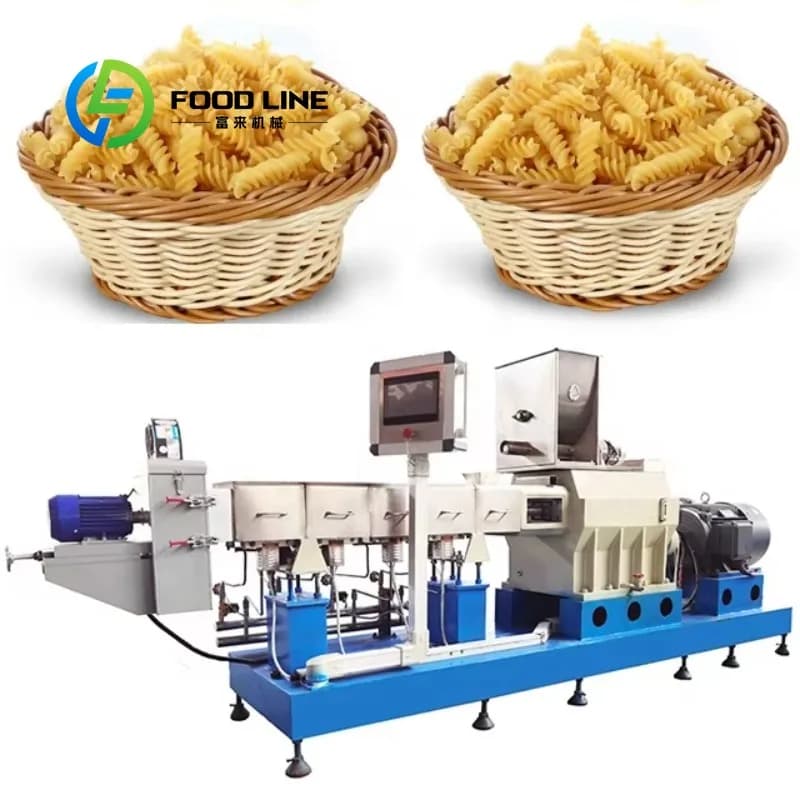 Macchina industriale per la lavorazione di macaroni Pasta completamente automatica che produce linee di produzione di piante personalizzate