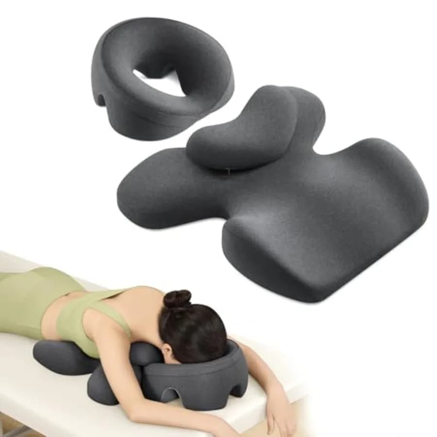 Prone Massage Pillow, a Chest and face Support Sleep Pillow, is Suitable for Massage, SPA and Sleep. Face Down for Eye Surgery