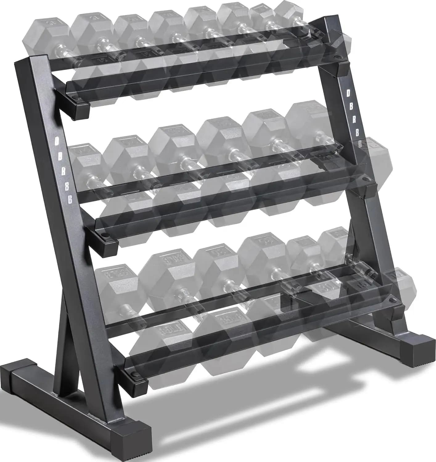 Weight Storage Organizer Rack for Dumbbells Kettlebells Weight Plates Heavy Duty Free Weight Stand Organizer for Home Gym Fitness Workout