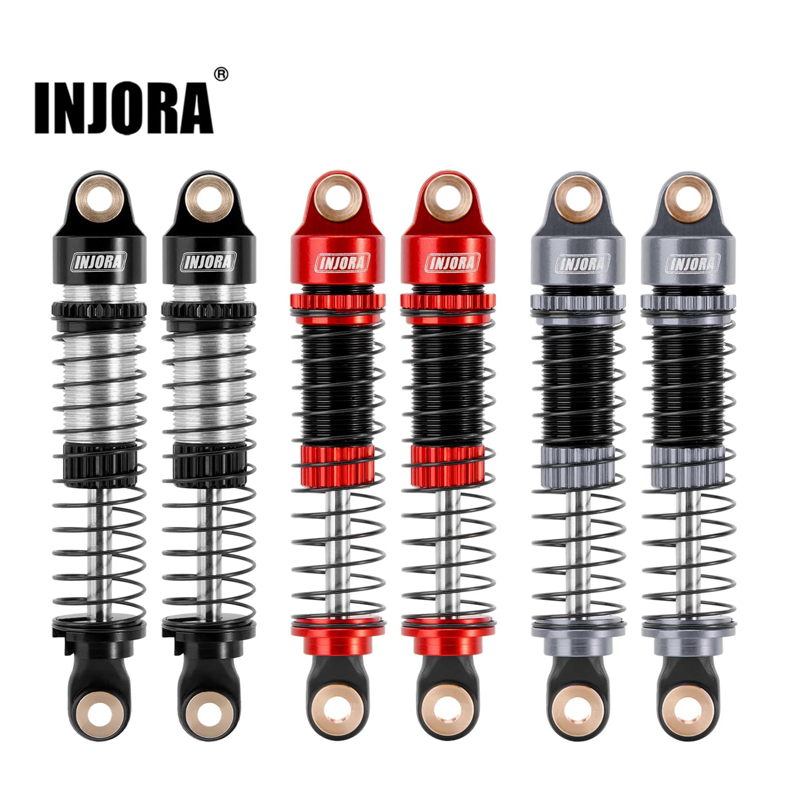 Ammortizzatore olio per ammortizzatore filettato INJORA 53MM per aggiornamento 1/18 RC Crawler TRX4M (4M-24)