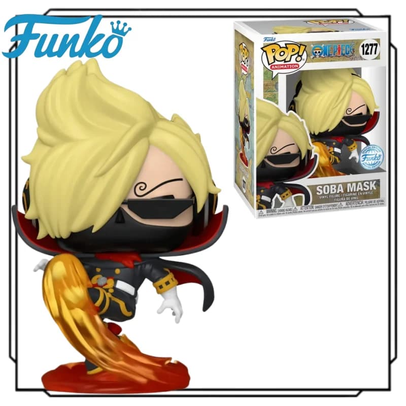 Genuine Funko Pop Animation One Piece #1277 Soba Mask Sanji Vinyl Figure Limited Collectible Desktop Ornament Doll Toy Gift