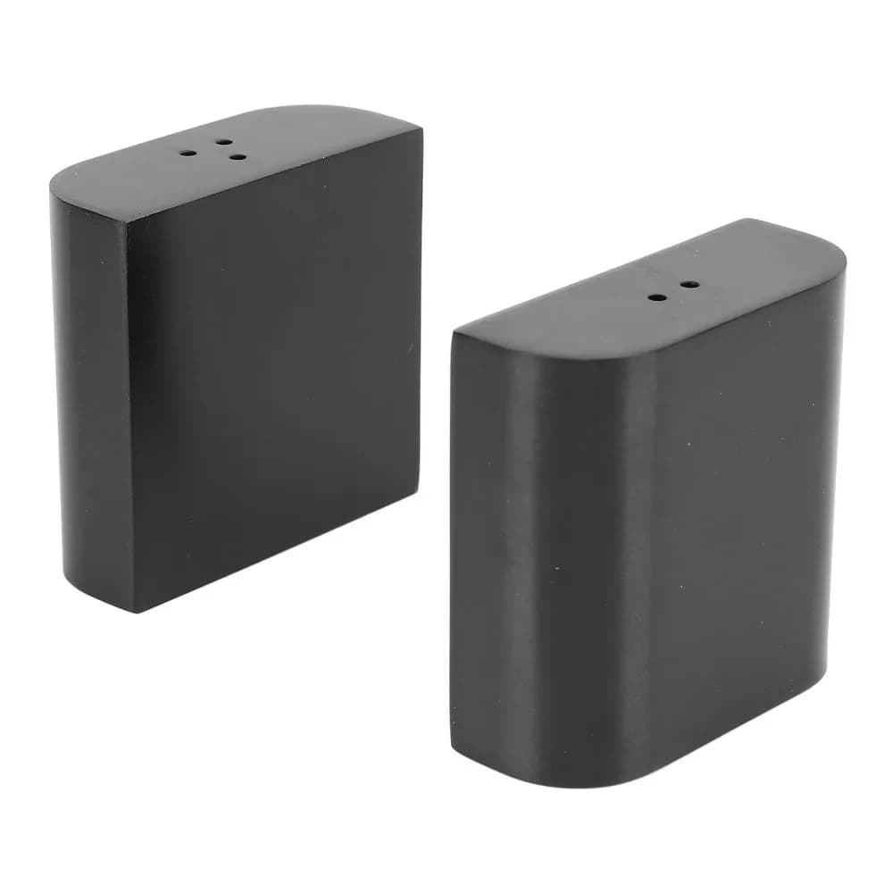 2 PCS 304 Stainless Steel Salt And Pepper Shakers Set Black Elegant Design Condiment Jar Set Multi-Purpose Portable