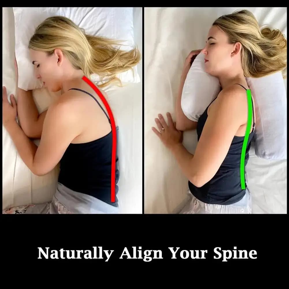 U Shape Pillow Neck Back Pillow Side Sleeper Contour Pillow with Ear Hole for Sleeping on Your Side for Neck Shoulder