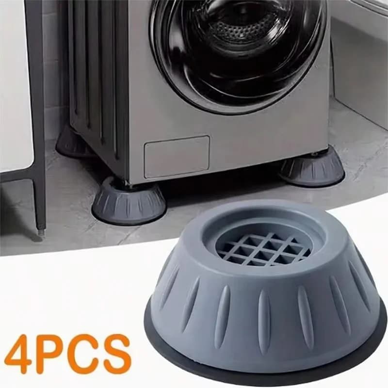4 Tappetini per lavatrice, Tappetini antiscivolo ammortizzanti, Shoc in silicone per frigorifero universale rinforzante e resistente all'usura
