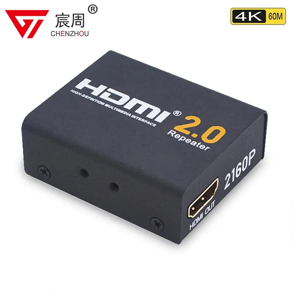 Mini 4K*2K HDMI-Compatible 2.0 Extender Repeater 40M 3D 18Gbps HDMI 2.0 Signal Amplifier Booster Adapter For PS4 HDTV PC Monitor