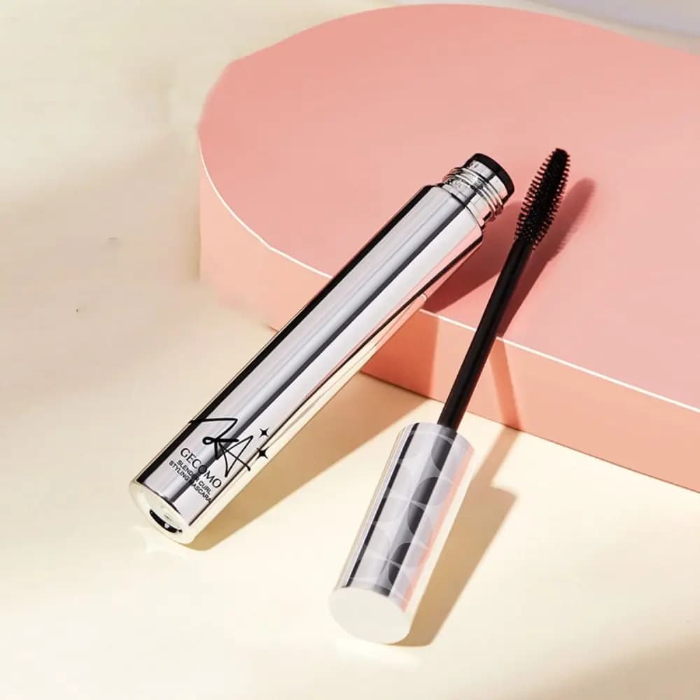New Waterproof Quick Drying Mascara, Anti-slip Eyelash Base, Fine Comb, Small Silver Tube, Volumizing Mascara and Incurvante for Women
