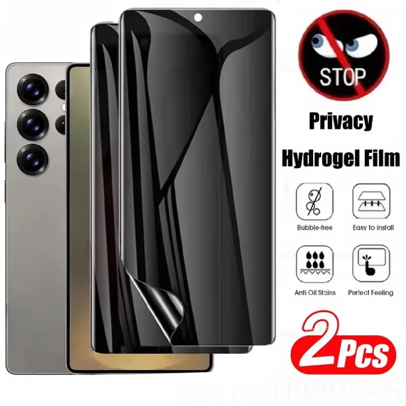 2 pezzi pellicola idrogel anti-spia per Samsung Galaxy S25 S24 Ultra S22 S23 Plus protezione schermo per Samsung S25 Edge S21 S20 S10 Plus