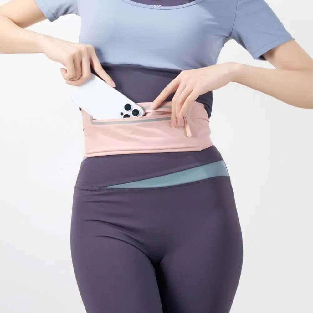 Marsupio da Corsa con Porta Bottiglia, Leggero, Impermeabile, Invisibile, Multifunzione, Borsa da Cintura