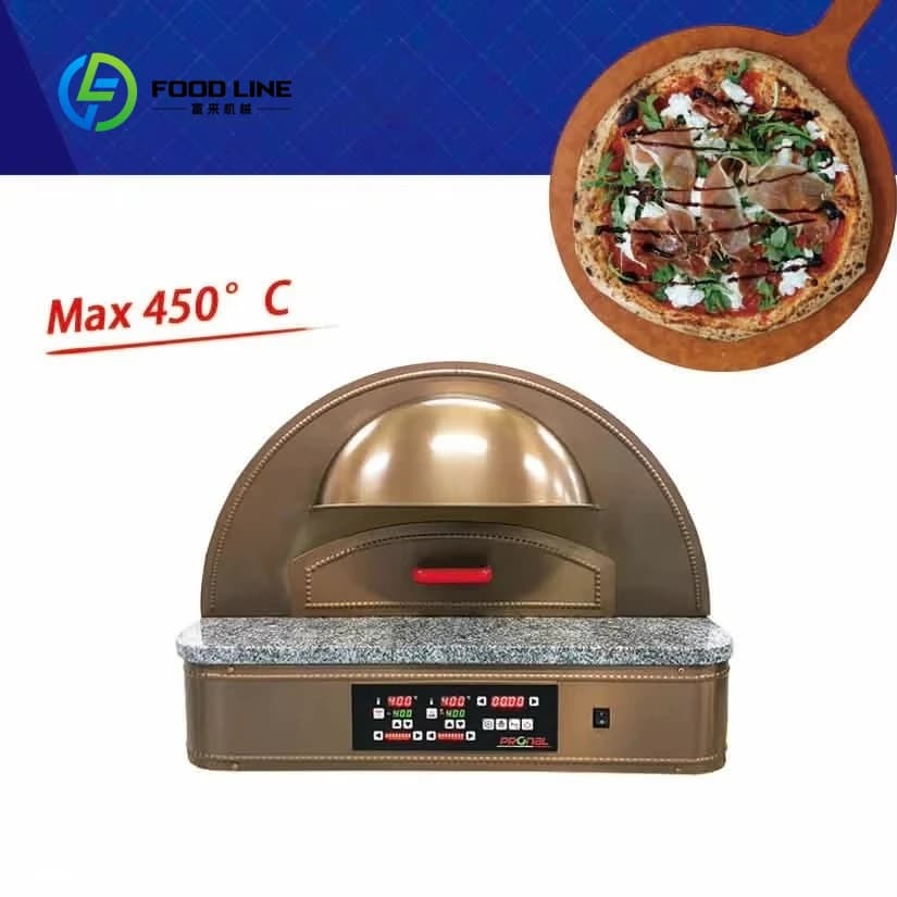 Forno per Pizza a Cupola Elettrico da Banco Personalizzato, Attrezzatura Compatta per Cottura su Pietra, Forno Commerciale per Pizza a Cupola