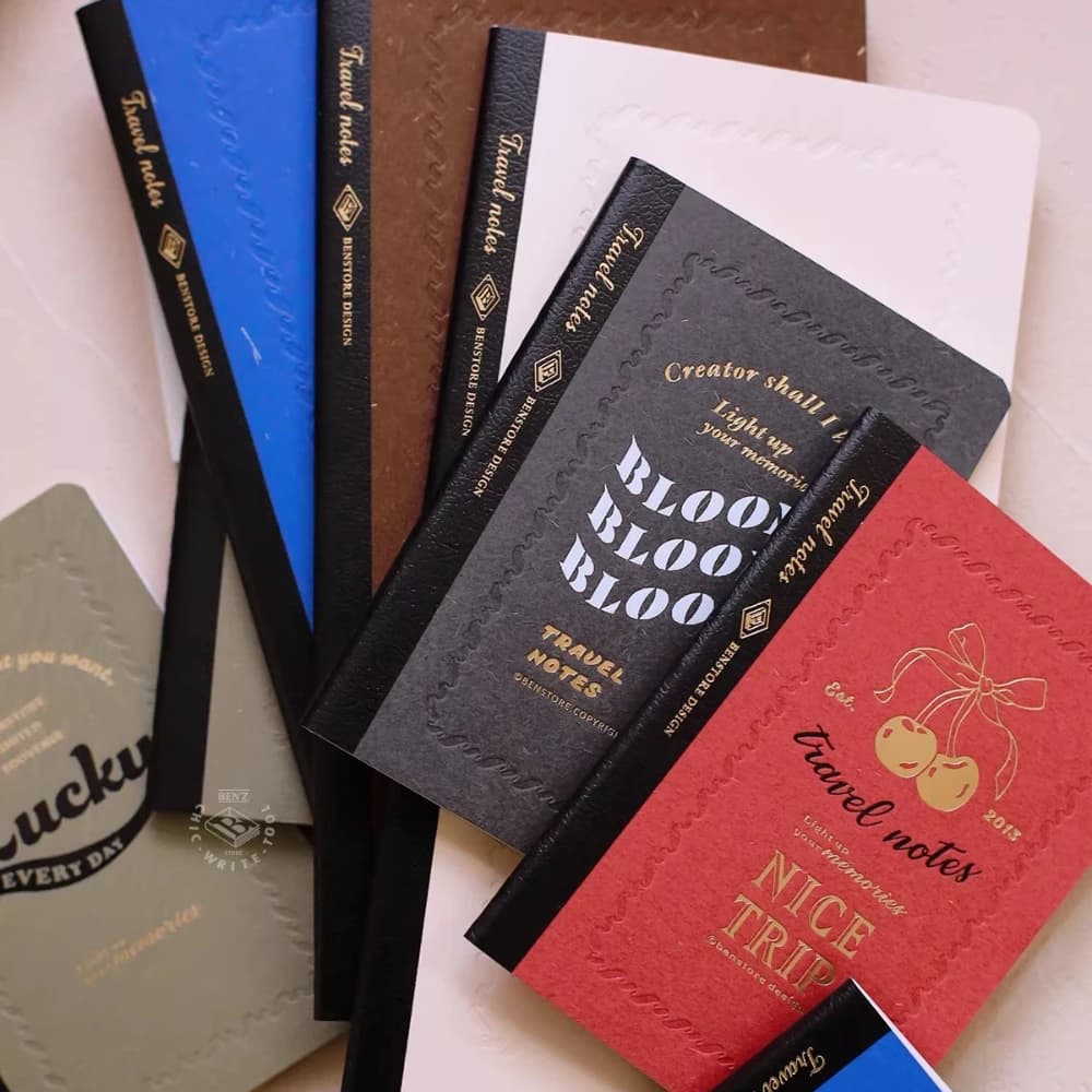 Fromthenon Ricarica per Taccuino da Viaggio, Copertina Vintage Goffrata con Lamina Dorata, Pagine Interne a Griglia Vuote per Diario di Viaggio Retrò e Planner