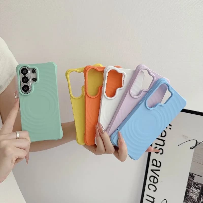 Soft Silicone Magnetic Wireless Charge Phone Case For Magsafe Samsung Galaxy S26 Ultra S25 S23 S24 Plus Bumper Protection Cover