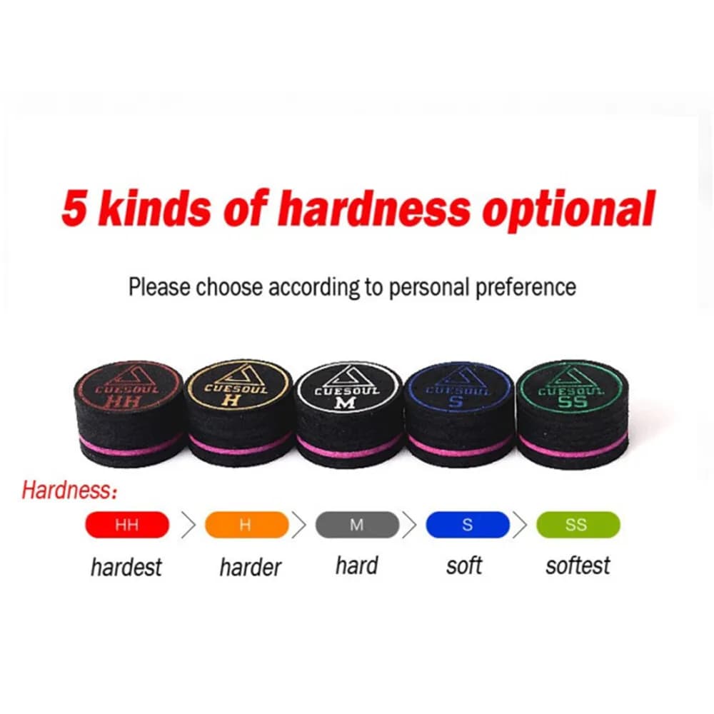 Punte per stecche da biliardo da 14 mm SS SMH HH Accessori da biliardo in pelle cotto a 8 strati