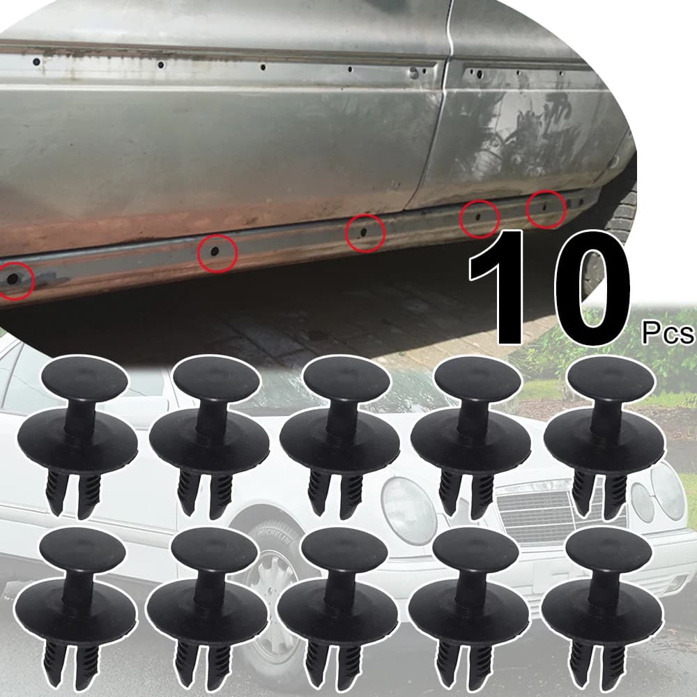 10 Pz Per Benz W203 A208 W210 W163 C140 R129 W221 A124 A209 Sprinter Motore Baia Scudo Boot Fodera Trim Pannello Tappeto Clip Rivetto