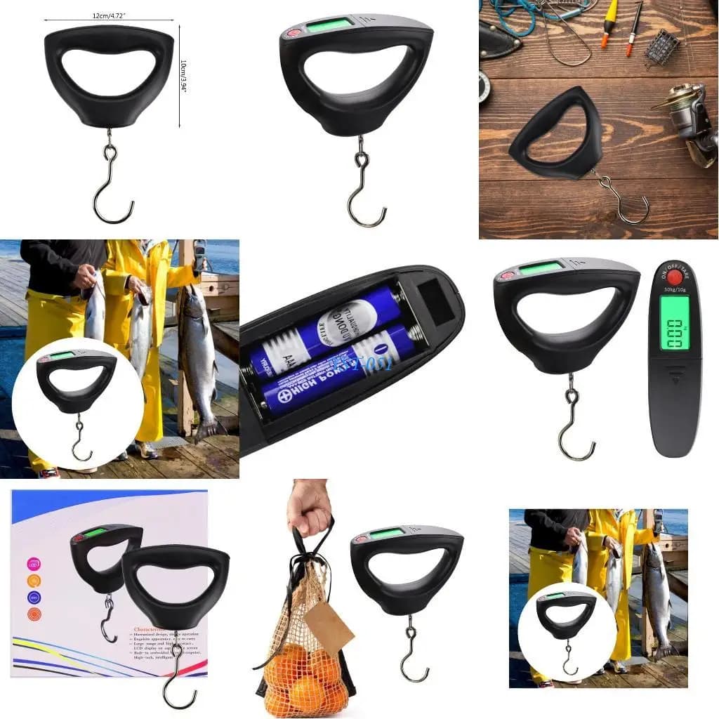 E15A Elettronico 50Kg 10g Bilancia Appesa LCD Digitale Retroilluminazione Pesca Bagaglio Borsa Strumenti Equilibrio del Peso