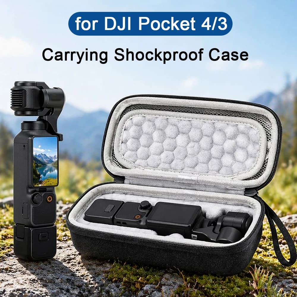 Borsa Portatile per DJI Osmo Pocket 4 / 3, Custodia Rigida in EVA Impermeabile per Accessori Fotocamera d'Azione