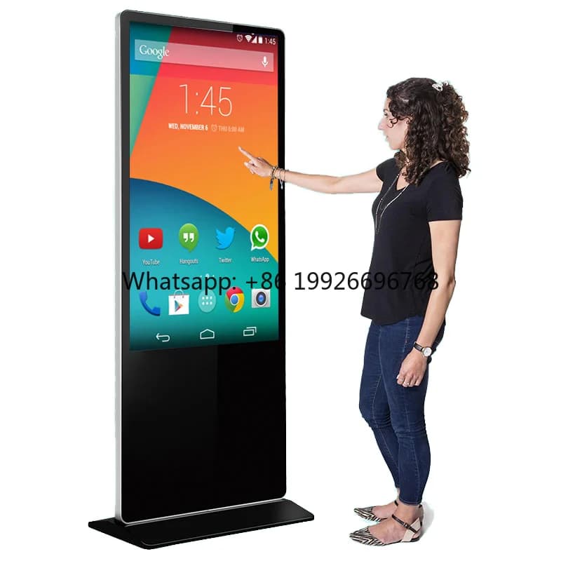 Display Digitale Pubblicitario da 65 Pollici 4K per Interni, Totem LCD Interattivo per Negozi e Aziende